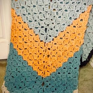 Handmade Crochet Chevron Blanket